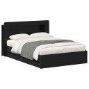  Sengeramme med oppbevaring Svart 160 x 200 cm Konstruert tre