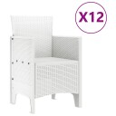  Hage Spisegruppe 13 pcs Hvit 300 x 100 x 73 cm Poly rattan