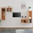 vidaXL TV-benker 4 stk heltre furu