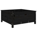 Hageplantekasse svart 82,5x82,5x39 cm heltre furu
