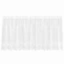  Gardiner med gardiner Blomster Hvit Polyester