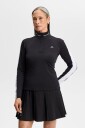 J. Lindeberg Hertta Long Sleeve Polo   Black   S