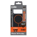 SBS D3O Core-etui til iPhone 18 Pro Max / 17 Pro Max, kompatibelt med MagSafe – svart og oransje