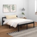 vidaXL Sengeramme svart heltre furu 150x200 cm 5FT King