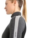 Icebreaker W Zoneknit 260 Ls Half Zip Jet/hthr/blk/metro/h/cb Jet/Hthr/Blk/Metro/H/CB female S