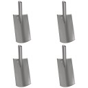 vidaXL Spadehode 4 pcs sølv 43 x 17 cm Pulverlakkert stål