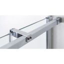 Brasta Nina Plus dusjvegg, 90x90x200 cm, klart glass, krom profil