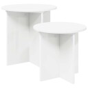 vidaXL Sidebordssett med lagring 2 pcs Konstruert tre