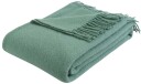 Arctic Ullpledd i 100% ny norsk ull Solid Sea green 130 x 200 cm