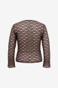 Only Carmakoma   Topp Caraya L/S O Neck A Sleeve Lace Top   Brun
