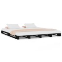 vidaXL Sengeramme svart 120x190 cm heltre furu 4FT Small Double