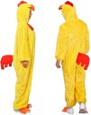 Unisex Kyllingkostyme i Plysj til Voksen - M/L