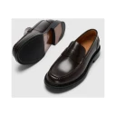 Selected Slmbobby Leather Penny Loafer Noos   Brown   45