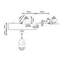 Lampe Gras 303 Vegglampe Svart/Raw Kobber/Hvit
