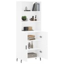 vidaXL Highboard hvit 69,5x34x180 cm konstruert tre 8720845926366