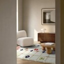 Ullteppe   Lausanne Flatweave Tufted Premium hvit/beige Størrelse: 240 x 340 cm