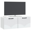  Vegghengt TV skap Hvit 78,5 x 31 x 30 cm Konstruert tre