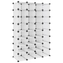 vidaXL Skostativ gjennomsiktig 93x36,5x140 cm PP