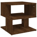 vidaXL Sidebord brun eik 40x40x40 cm konstruert tre