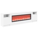 vidaXL Elektrisk peis Hvit 165 x 28,5 x 47 cm Konstruert tre