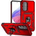 Samsung Galaxy A54 5G Hybrid-deksel med Roterende Ring med Kameraskjold Rød