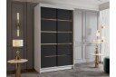 Narbonne Garderobe 100x200 cm - Svart/Hvit