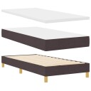  Boksfjær Seng med madrass Mørk brun og hvit 90 x 200 cm stoff