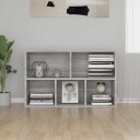 vidaXL Bokhylle/skjenk gr? sonoma 50x25x80 cm konstruert tre