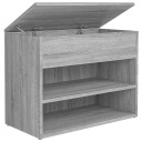 vidaXL Skobenk gr? sonoma 60x30x45 cm konstruert tre