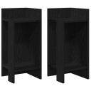  Sidebord 2 stk med hylle svart 25,5x27x60 cm 8721158574244