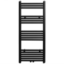 Vidaxl Radiator håndklestativ 500x1160 mm svart rett