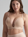 Bye Bra Ultra Plunge Bra   Beige   XXL