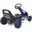 vidaXL Pedal--go-kart med justerbar sete blå