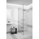 Unidrain Glassline Dusjvegg, 80 cm, Klart glass - Ekskl. gulvmodul