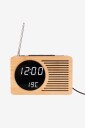 Karlsson Vekkerklokke Retro Radio Bamboo Brun