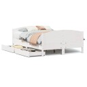  Sengeramme uten madrass hvit 140x190 cm heltre furu