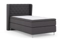 Select No 5 Komplett Sengepakke 120x200 Fast Watergel Mørkegrå/Sølvben