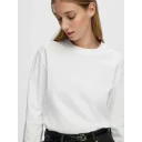 Selected Femme Essential Long Sleeve Boxy Tee Hvit XS