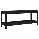 Hagebenk svart 108x35x45 cm heltre furu 832384