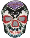 Day of the Dead Maske med Glitrende Stener