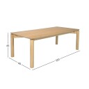 Sofabord HOME4YOU Gardenia 120x60x45 cm eik - Eik