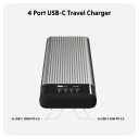 Targus HyperJuice HJ245B strømbank - USB-C - 4 x USB-C - 245 watt