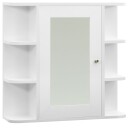 vidaXL Speilskap til baderom hvit 66x17x63 cm MDF