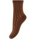 Minymo Silver Mink Melange Ull Strømper Rib 3-pak 15-18