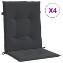 vidaXL Hage stolputer 4 stk. Svart 100 x 50 x 3 cm