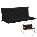vidaXL Pute til hagebenk svart 150 cm oxford stoff