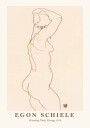 Egon Schiele Standing Nude Facing Plakat Plakat / 50x70cm