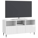  TV skap Høgglans hvit 102 x 34,5 x 50 cm Konstruert tre