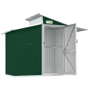 vidaXL Hageskur grønn 270x130x208,5 cm galvanisert stål