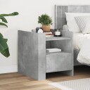  Nattbord betonggrå 45x50x50 cm konstruert tre 848279